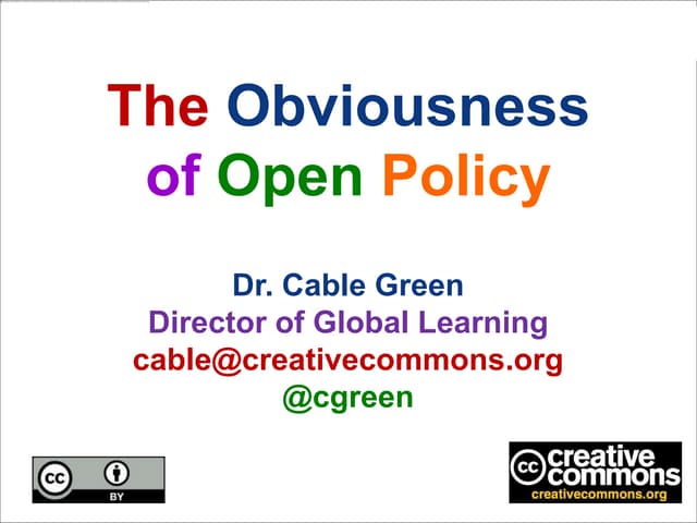 UNESCO 2012 OER Global Congress (Cable's slides)