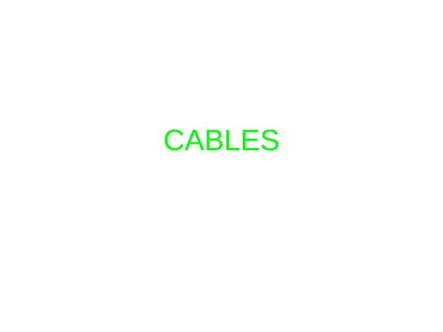 Parts of a Computer: Cables