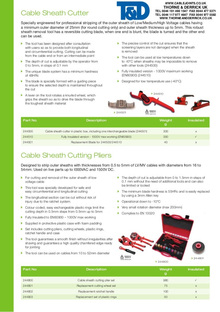 Cable Sheath Cutters