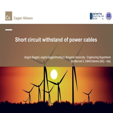 Cable sizing to withstand short circuit current