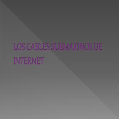 Cables submarinos de internet