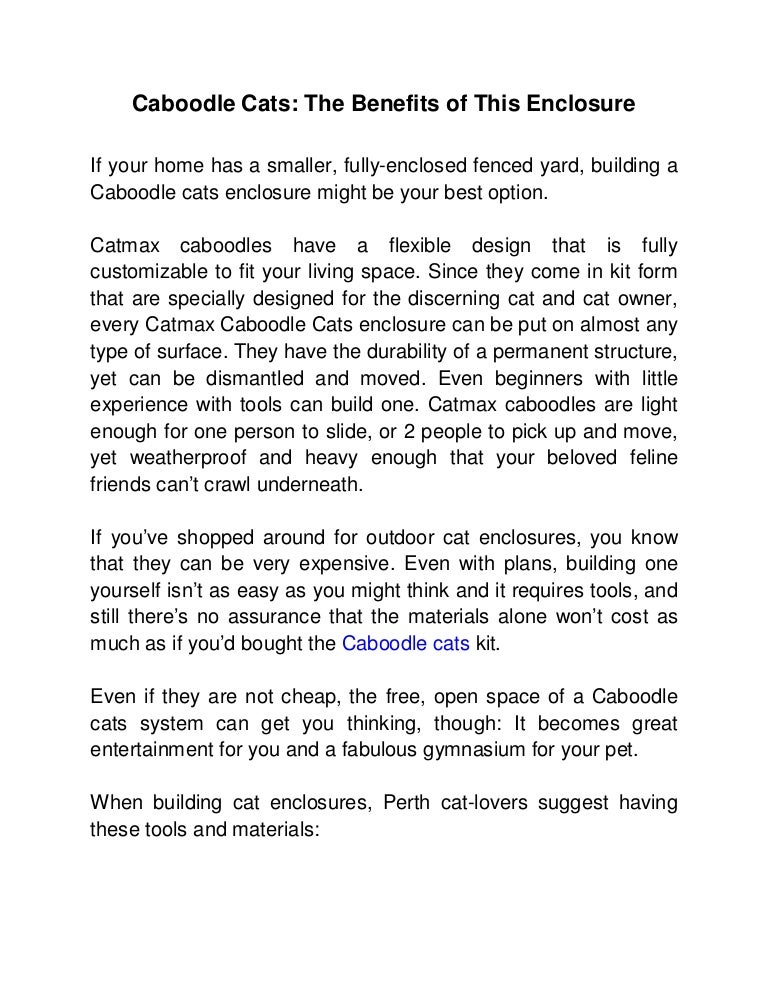 caboodle cat enclosure