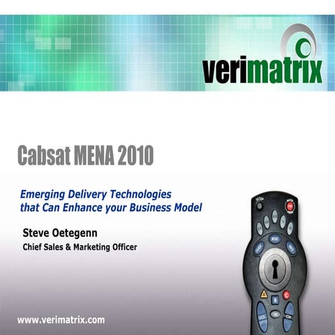 Enhance your pay-TV business model-CABSAT 2010