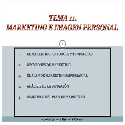 Cac   tema 11 marketing e imagen personal