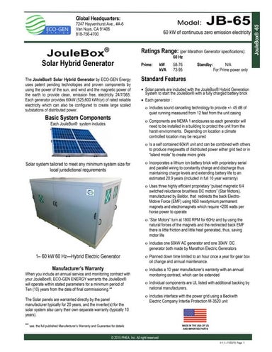 APM-JouleBox -60 Product Data