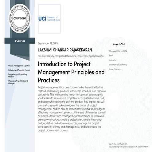 Project Management Certification