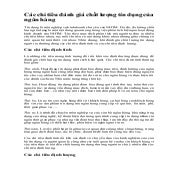 Các chỉ tiêu đánh giá chất lượng tín dụng của ngân hàng, đầy đủ ý - Hay nhất