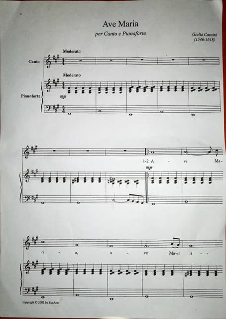 Caccini-Ave Maria.pdf | Music | Entertainment