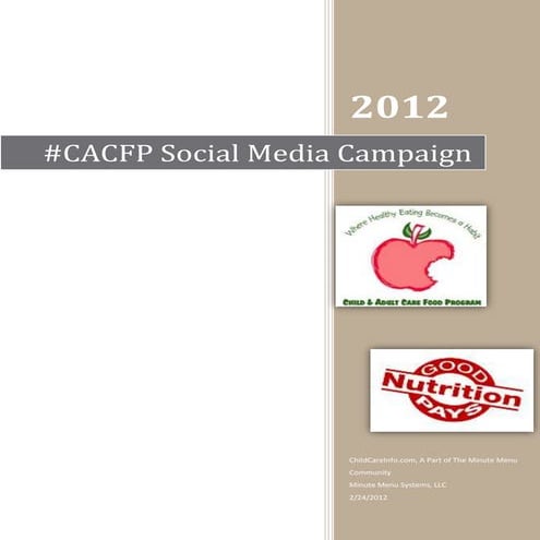 Cacfp social media campaign 2 0