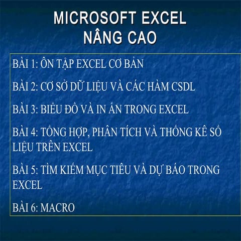 Cac ham excel co ban va nang cao