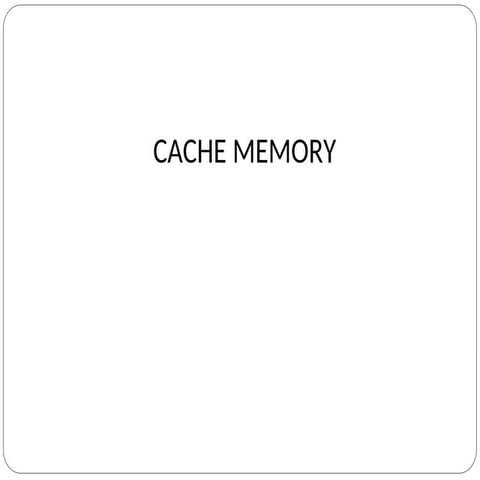 Unit 4-COMPUTER ORGANIZATION-CACHE MEMORY