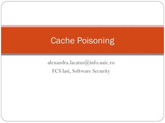Cache poisoning