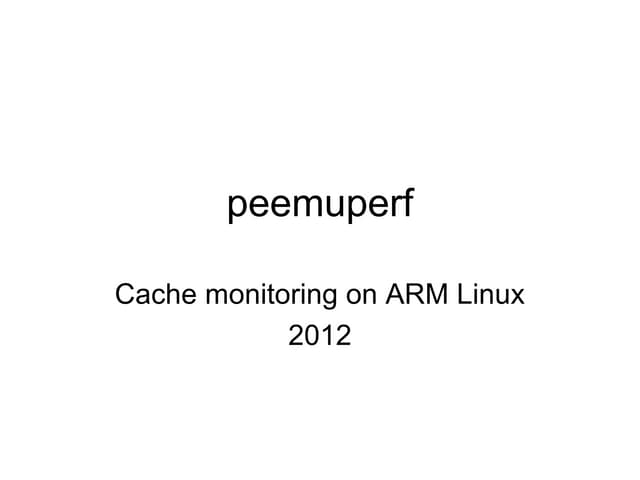 Cache profiling on ARM Linux