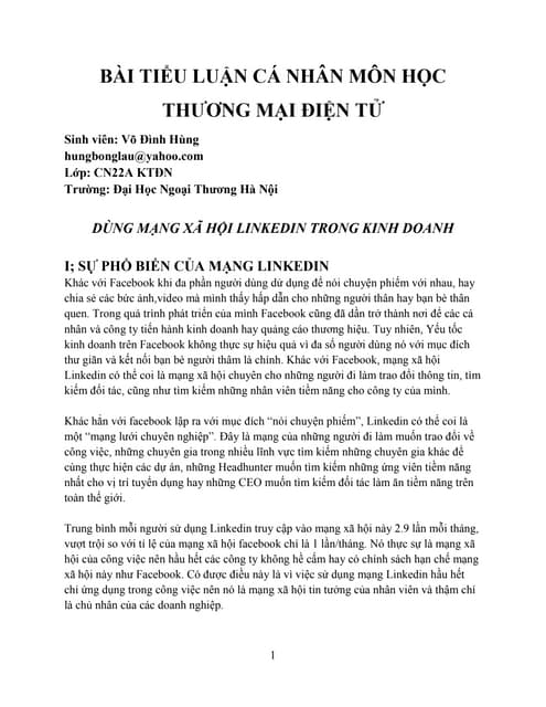 CACH SU DUNG LINKEDIN TRONG KINH DOANH