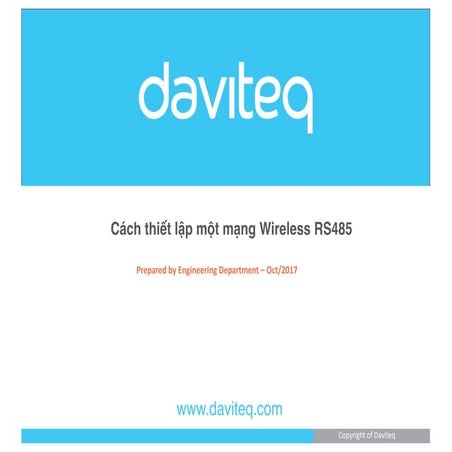 Cách thiết lập mạng wireless RS485 