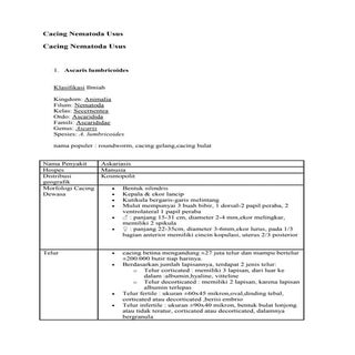 Cacing nematoda usus