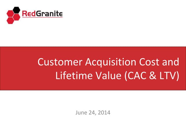  Customer Acquisition Cost and Lifetime Value (CAC & LTV)