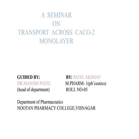 Caco2 final ppt. | PPTX