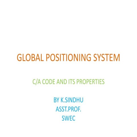 Ca code and its properties