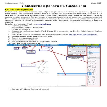 Cacoo инструкция