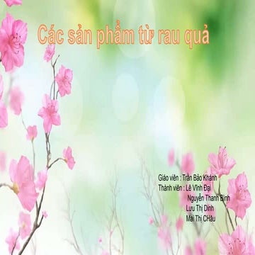 Cac phuong phap che bien rau quả