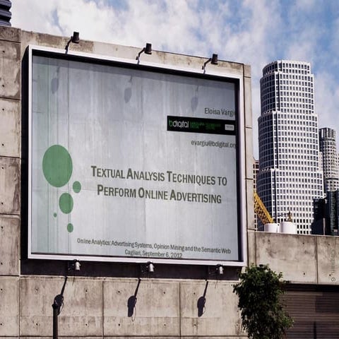 Textual Analysis Techniques to Perform Onlibne Advertising