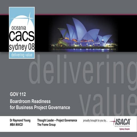 Board readiness to govern projects 