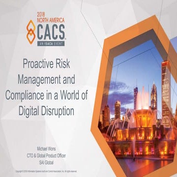 Proactive Risk Management and Compliance in a World of Digital Disruption