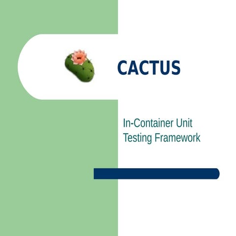Junit and cactus | PPTX