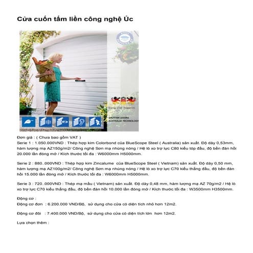 Cửa cuốn công nghệ úc