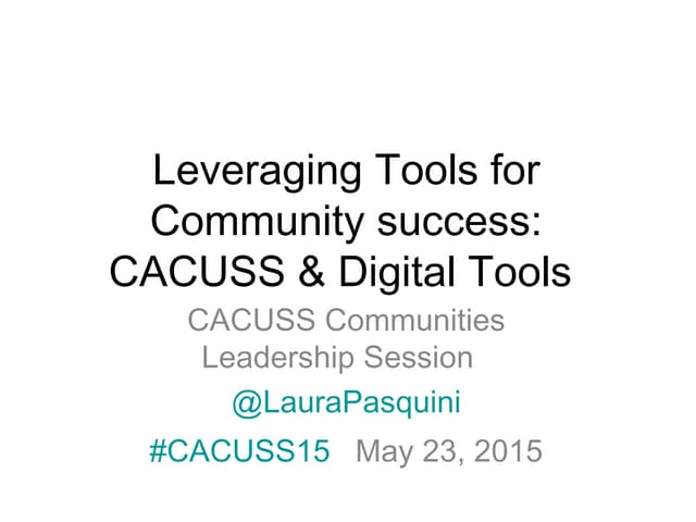 CACUSS Communities: Digital Tools &...