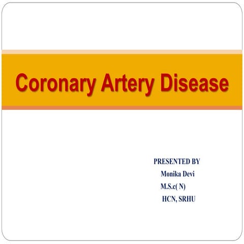 Coronary artery disease | PPTX