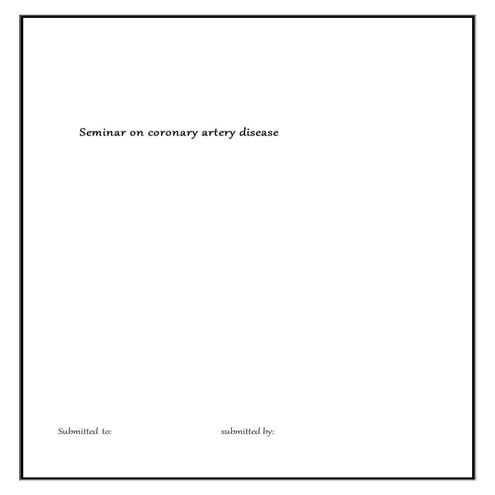 coronary artery disease