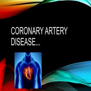 coronary artery disease | PPTX
