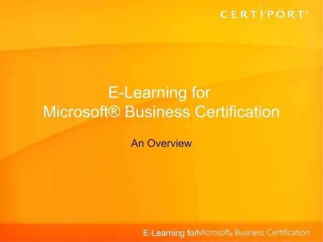 E-Learning for Microsoft Business Certification_TestingCenters