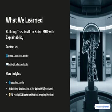 Building Trust in AI: Explainable Solutions for Spine MRI