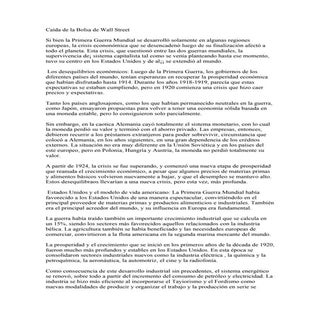 La caída de la bolsa de Wall Street