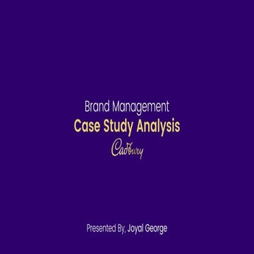 Cadbury brand management case study analysis