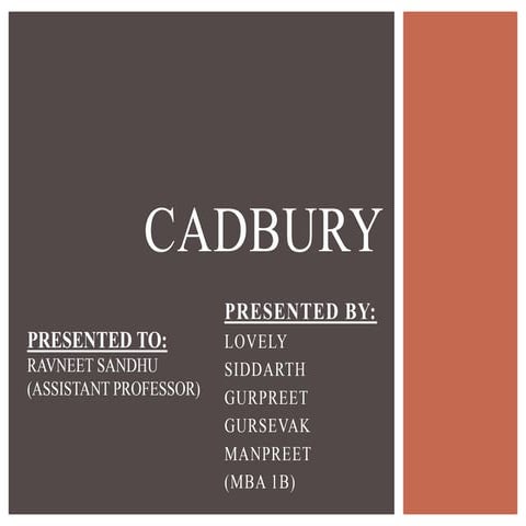Cadbury ppt
