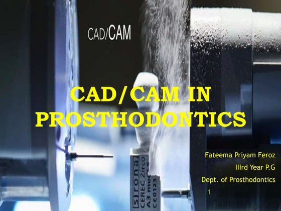 Cadcam in Dentistry | PPT