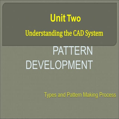 understanding the CAD system for fashion design student