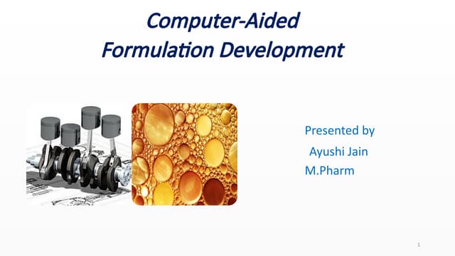 Computer-Aided Formulation Development (CADD): Optimization, DOE, and Pharma ...
