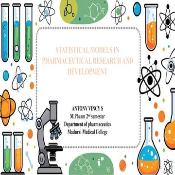 statistical modeling in pharmaceutical research and development | PPTX
