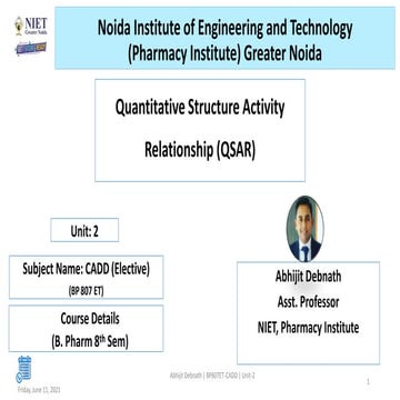Quantitative Structure Activity Relationship (QSAR)