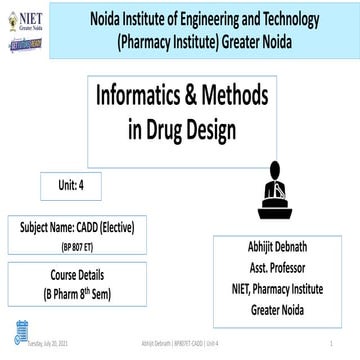 Informatics & Methods in drug design