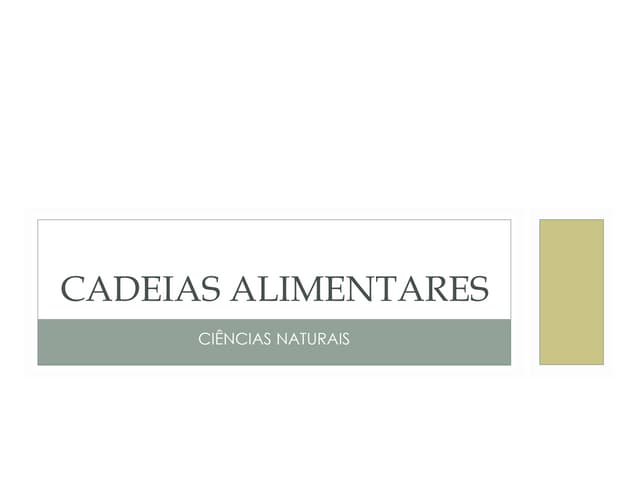 Cadeias alimentares