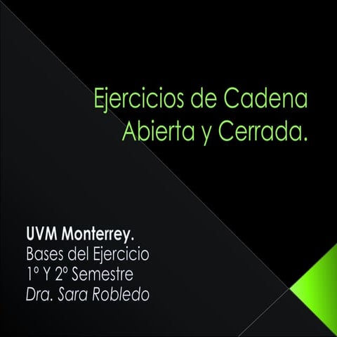 Cadena abierta y cerrada