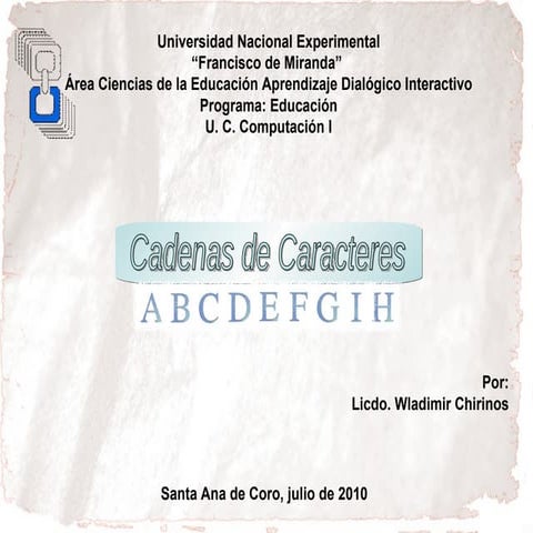 Cadena caracteres