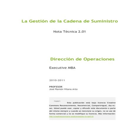 Cadena de suministros