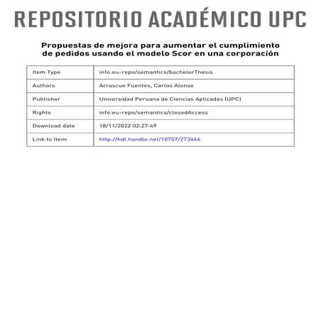 Modelo score en la cadena de suministro | PPTX